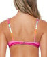 ფოტო #4 პროდუქტის Juniors' Shine On Striped Asymmetric Bikini Top