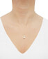ფოტო #2 პროდუქტის Cultured Freshwater Pearl (8mm) & Diamond (1/10 ct. t.w.) 18" Pendant Necklace in 10k Gold
