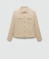 Men's Pockets Detail Suede Effect Overshirt