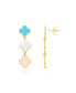 ფოტო #3 პროდუქტის Pastel Mixed Clover Dangle Earrings