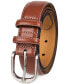 Men's Feather-Edge Double Loop Dress Belt, Created for Macy's