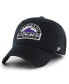 Фото #2 товара Men's Black Colorado Rockies Cooperstown Collection Franchise Fitted Hat