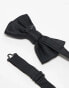 ASOS DESIGN bow tie with texture in black