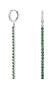 Фото #1 товара Charming steel earrings with green crystals Tennis JETES-J926