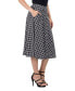 ფოტო #3 პროდუქტის Women's Diamond Print A-Line Midi Skirt
