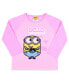 Фото #3 товара Toddler Girls Minions Chibi Bello Raglan Sleep Pajama Set