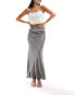 Nobody's Child satin maxi skirt in silver