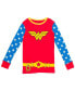 Girls Justice League Wonder Woman Pajama Pants and Pullover Shirt Sleep Set to