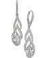 ფოტო #1 პროდუქტის Silver-Tone Crystal & Pavé Drop Earrings, Created for Macy's