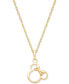 ფოტო #1 პროდუქტის Children's Minnie Mouse Silhouette 15" Pendant Necklace in 14k Gold