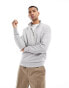 Фото #1 товара New Look 1/4 zip funnel neck in grey marl