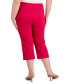 Фото #2 товара Plus Size Tummy Control Pull-On Capri Pants, Created for Macy's
