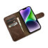 Чехол для смартфона ICARER Oil Wax Wallet Case iPhone 14, кожаный, RFID, темно-коричневый