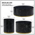 Black Marble Pattern Round Coffee Table Set
