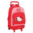School Rucksack with Wheels Hello Kitty Spring Red 33 X 45 X 22 cm