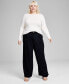 Фото #5 товара Trendy Plus Size Easy Wide-Leg Trousers