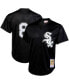 Фото #1 товара Men's Bo Jackson Black Chicago White Sox Cooperstown Collection Big and Tall Mesh Batting Practice Jersey