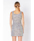ფოტო #2 პროდუქტის Women's Slit Detail Tweed Mini Dress
