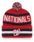 Фото #2 товара Men's Red Washington Nationals Bering Cuffed Knit Hat with Pom