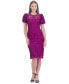 ფოტო #1 პროდუქტის Women's Boat-Neck Puff Sleeve Sheath Dress