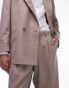 Topman wide leg suit trousers in stone