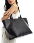 Pull&Bear oversized shoulder bag in black