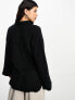 Фото #8 товара ASOS DESIGN oversized cheesecloth shirt in black