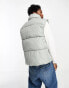 COLLUSION nylon puffer gilet in grey