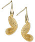 ფოტო #1 პროდუქტის Gold-Tone Butterfly Wing Drop Earrings