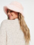 Фото #2 товара Daisy Street oversized bucket hat in pink faux fur