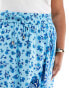 Yours full wrap skirt in blue print