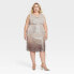 Women's Sleeveless Sequin Dress - Ava & Viv Bronze Ombre Design 3X