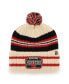 Фото #1 товара Men's Natural Nebraska Huskers Hone Patch Cuffed Knit Hat with Pom
