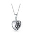 I Love You Word Opening Heart Shape Locket Pendant Necklace For Girlfriend For Women Etched .925 Sterling Silver