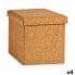 Decorative box Foldable Brown Cork MDF Wood 31 x 31 x 31 cm (4 Units)