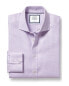 Фото #1 товара Charles Tyrwhitt Non-Iron Cambridge Weave Cutaway Slim Fit Shirt Men's