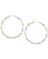 ფოტო #1 პროდუქტის Diamond-Cut Hoop Earrings in 14K Tri-Tone Vermeil