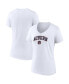 ფოტო #2 პროდუქტის Women's White Auburn Tigers Evergreen Campus V-Neck T-shirt