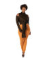 ფოტო #2 პროდუქტის Women's Fig Turtleneck Crop Sweater