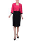 ფოტო #1 პროდუქტის Women's 3/4 Sleeve Colorblocked Dress, 2 Piece Set