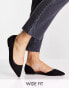 Фото #1 товара ASOS DESIGN Wide Fit Virtue d'orsay pointed ballet flats in black