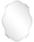 Frameless Beveled Oblong Scalloped Wall Mirror, 32" x 24" x 0.39"