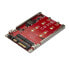 Фото #2 товара StarTech.com Dual-Slot M.2 Drive to SATA Adapter for 2.5" Drive Bay - RAID - SATA - M.2 - Red - CE - FCC - REACH - TAA - ASMedia - ASM1092R - 6 Gbit/s