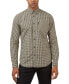 Фото #1 товара Men's Signature Gingham Long-Sleeve Button-Down Shirt