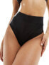 Фото #3 товара ASOS DESIGN medium control bonded mesh high waist thong in black