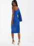 ფოტო #3 პროდუქტის Women's Royal Blue One Shoulder Ruched Dress