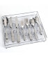 Hammered 46 Piece Flatware Set with Wire Caddy