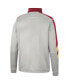 Men's Gray and Cardinal USC Trojans Bushwood Fleece Quarter-Zip Jacket