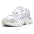Фото #2 товара Puma Teveris Nitro Metallic Lace Up Womens White Sneakers Casual Shoes 39109805