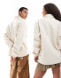 Dickies louisburg polar quarter zip fleece in off white